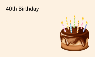 40th Birthday group greeting cards