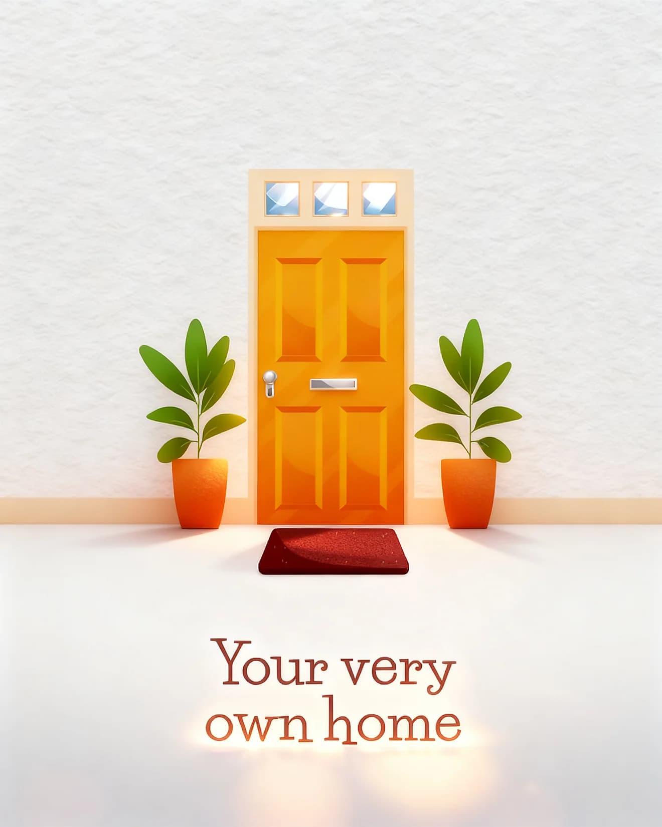 Warm Orange Front Door