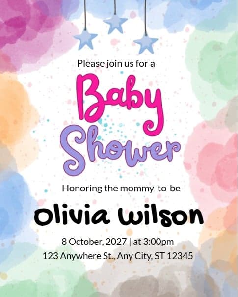 Watercolor Baby Shower