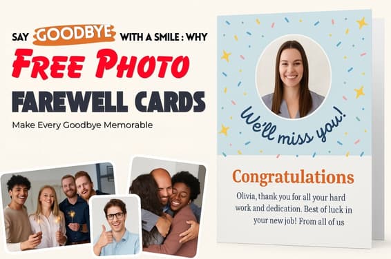 Why Free Photo Farewell Cards Make Every Goodbye Memorable