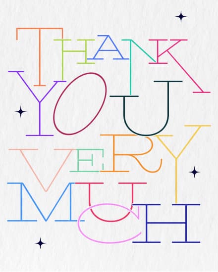 Rainbow Thin Letters Rainbow Thin Letters