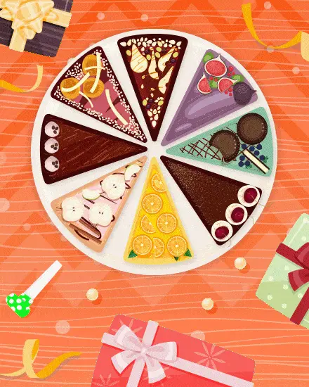 Colorful Cake Slice Surprise Colorful Cake Slice Surprise