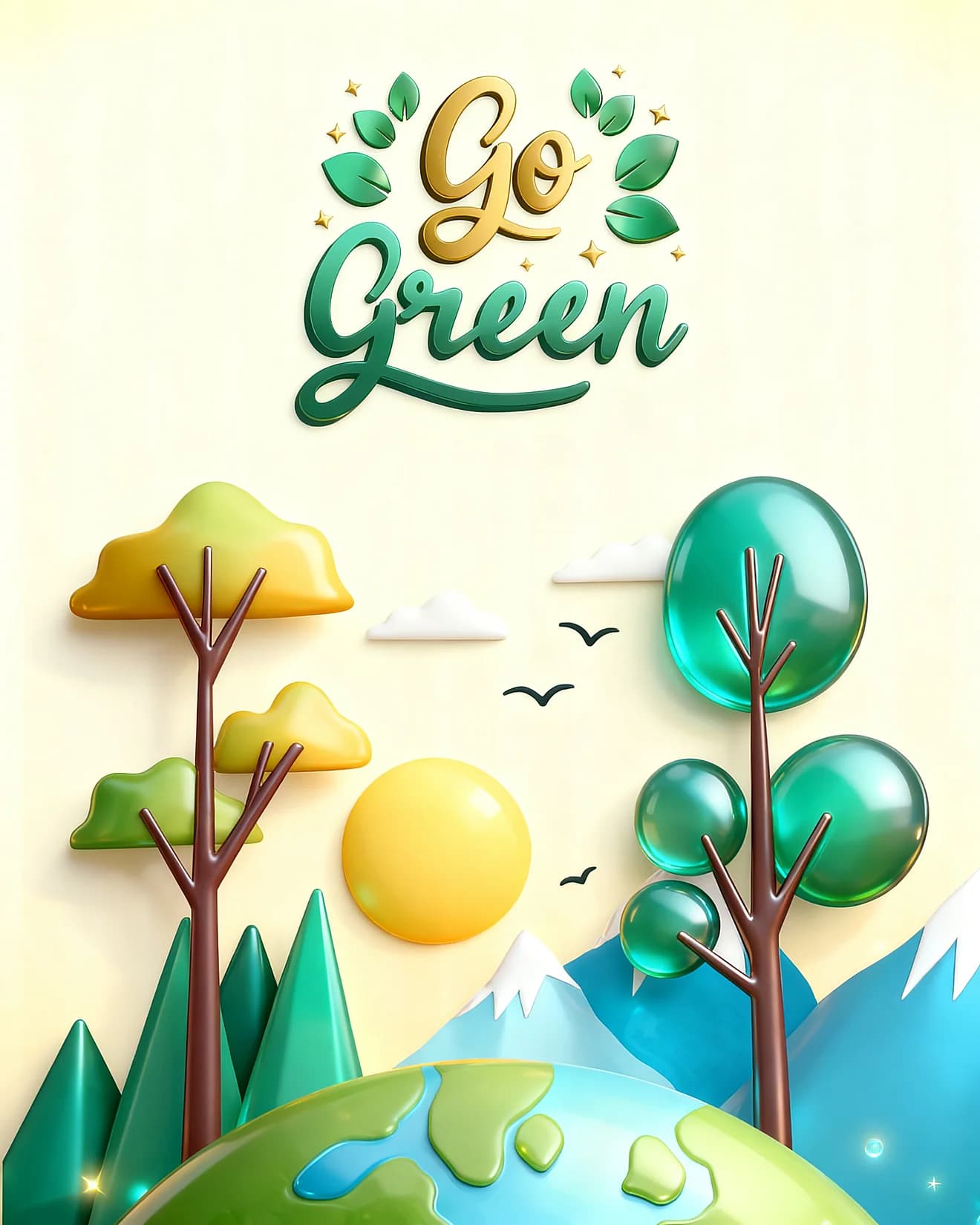 Go Green Beautiful Earth Go Green Beautiful Earth