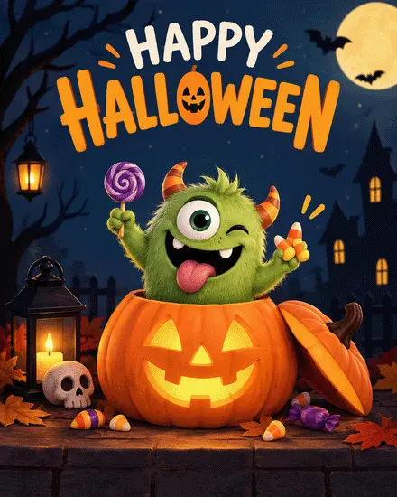 Monster In Pumpkin Monster In Pumpkin
