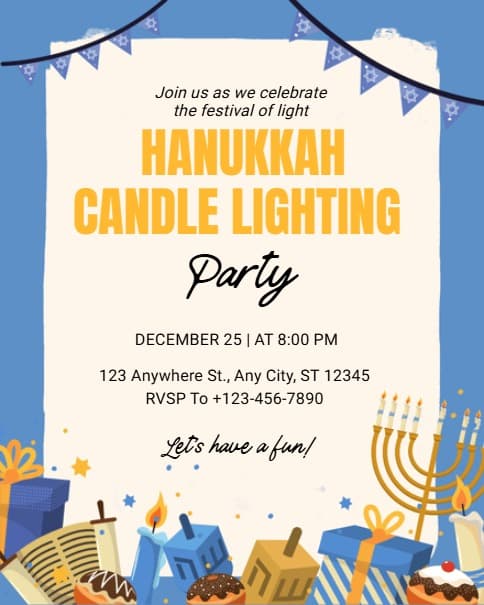 Hanukkah Candle Lighting Party Hanukkah Candle Lighting Party