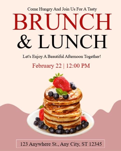 Brunch & Lunch Party Invitation Brunch & Lunch Party Invitation